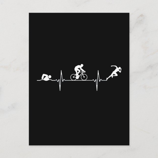 Triathlon - Triathlon Heartbeat Postcard (Front)