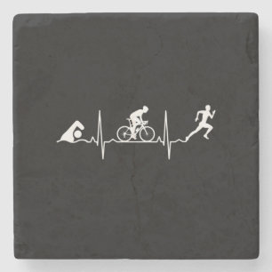 Triathlon - Triathlon Heartbeat Stone Coaster