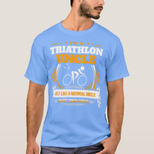 Triathlon Uncle Christmas Gift or Birthday Present T-Shirt