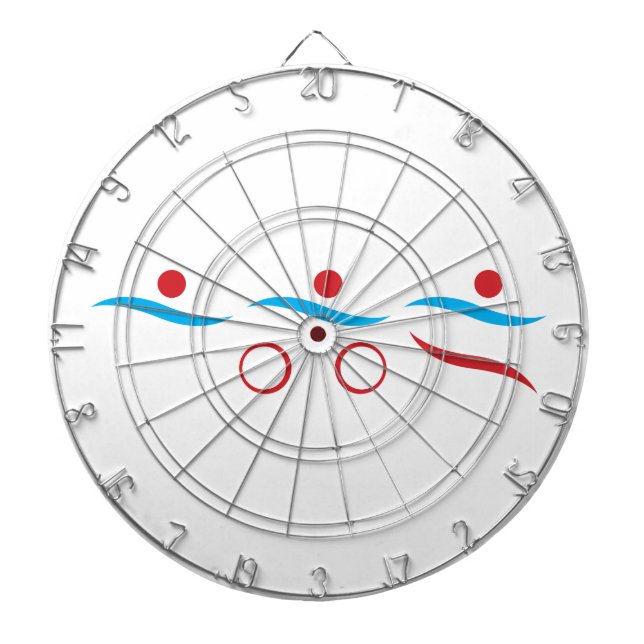 Triathlon unique gift dartboard (Front)