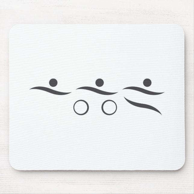 Triathlon unique gift mouse mat (Front)