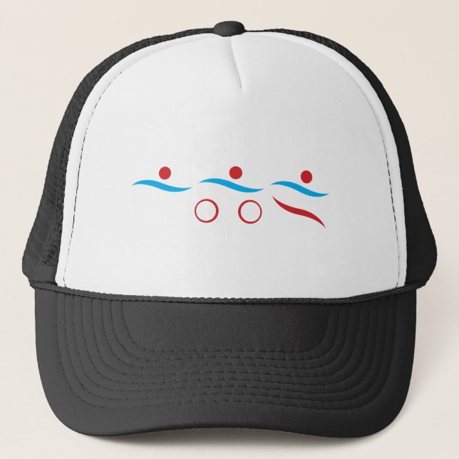 Triathlon unique gift trucker hat (Front)