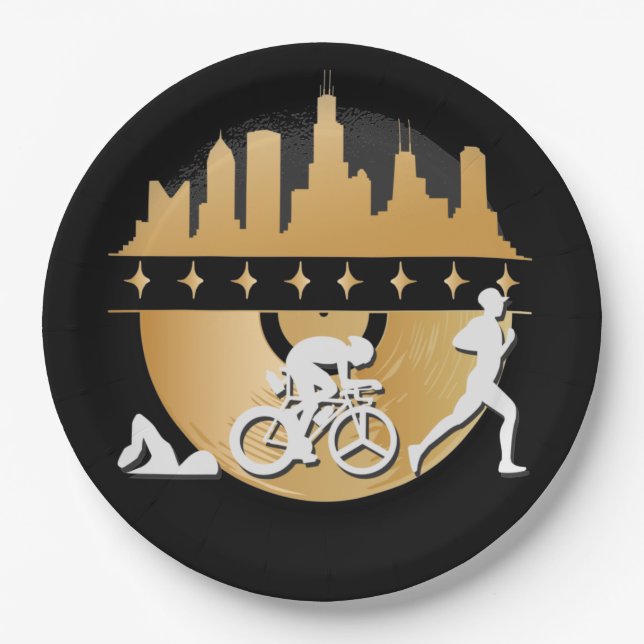 Triathlon, Urban & Lifestyle Paper Plate (Front)