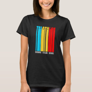 Triathlon Vintage Colors Love To Run Bike & Swim T T-Shirt