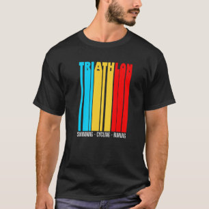 Triathlon Vintage Colours Love To Run Bike & Swim T-Shirt