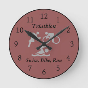 Triathlon wall clock