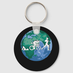 Triathlon, wonderful nature key ring