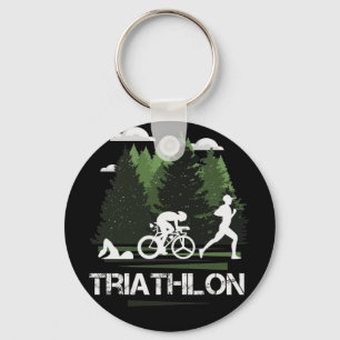 Triathlon, wonderful nature key ring