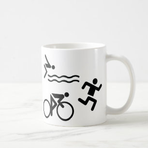 Triatholon - running swimming cycling coffee mug