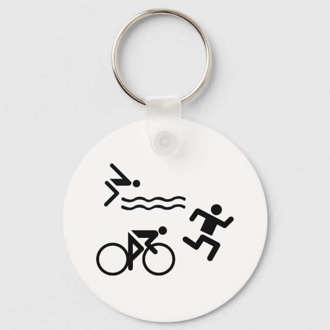 Triatholon - running swimming cycling key ring (Front)