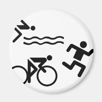 Triatholon - running swimming cycling magnet