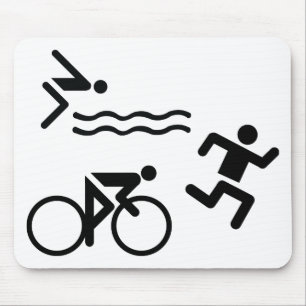 Triatholon - running swimming cycling mouse mat