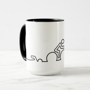 Triatlon. Swimming, cycling and running. Mug