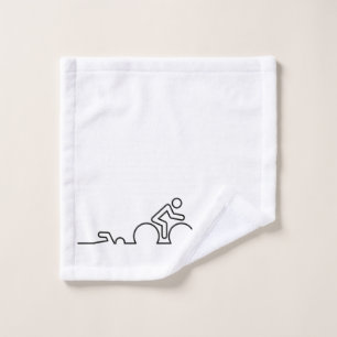 Triatlon. Swimming, cycling and running. Wash Cloth