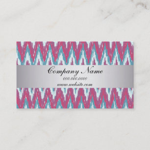 TribaI Plum Purple ZigZag Pocket 2019 Calendar Business Card
