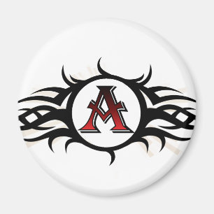 Tribal A Round Magnet