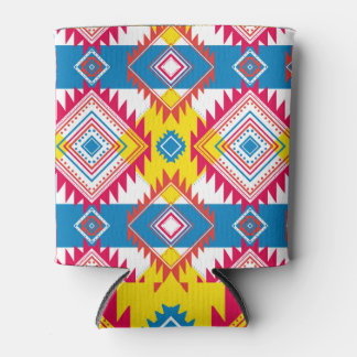 Tribal Abstract Hand-Drawn Seamless Pattern Can Cooler