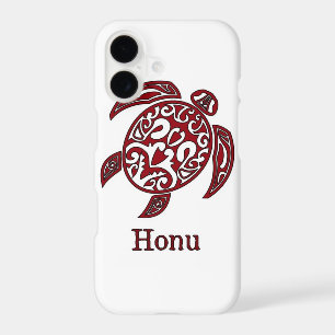 Tribal Abstract Hawaiian Sea Turtle in Red