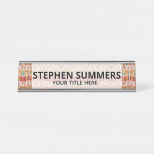 Tribal Africa Pattern Ethnic Desk Name Plate