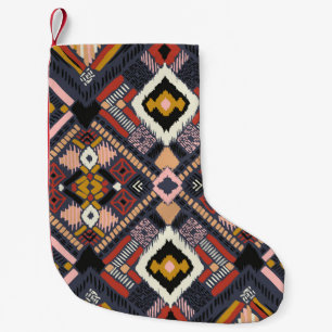 Tribal African Chevron Aztec Pattern Small Christmas Stocking