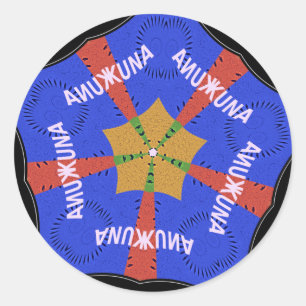 Tribal African Design: Hakuna Matata Classic Round Sticker