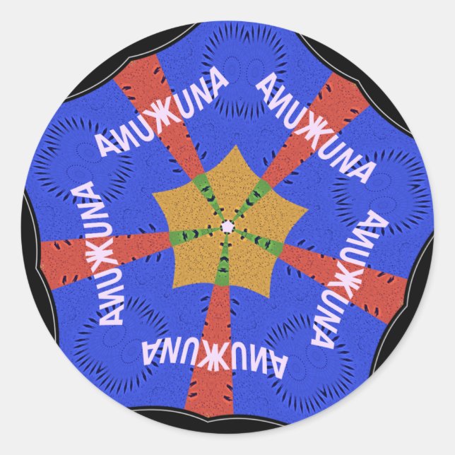 Tribal African Design: Hakuna Matata Classic Round Sticker (Front)