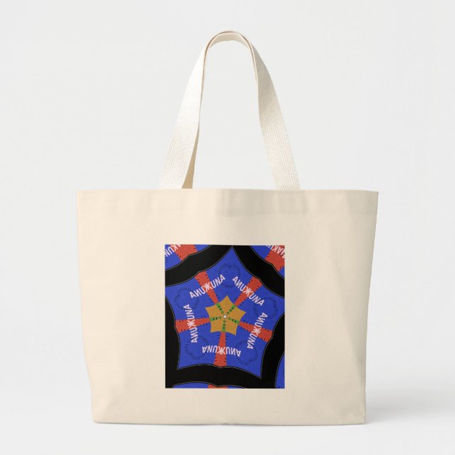 Tribal African Design: Hakuna Matata Large Tote Bag (Front)