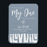 Tribal African Dusty Blue Wedding Save The Date Magnet<br><div class="desc">Tribal African Wedding</div>