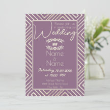 Tribal African Lavender Purple Wedding