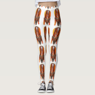 tribal african mask leggings
