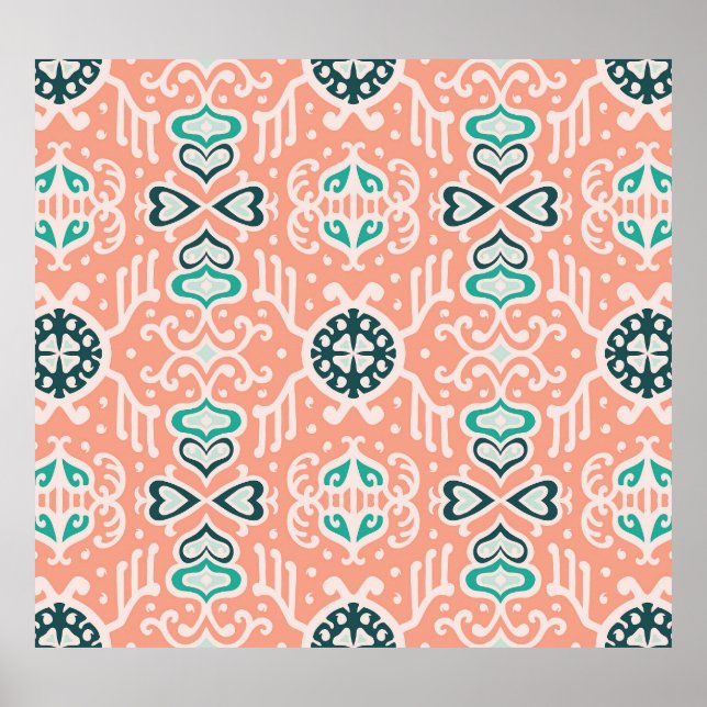 Tribal African, Seamless Aztec Pattern. Poster (Front)