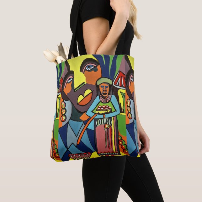 Tribal African Woman  Tote Bag (Close Up)
