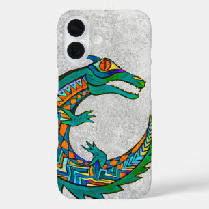 Tribal Alligator Art iPhone 16 Case