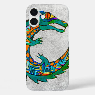 Tribal Alligator Art iPhone 16 Plus Case