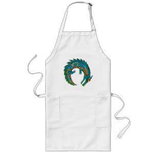 Tribal Alligator Art Long Apron