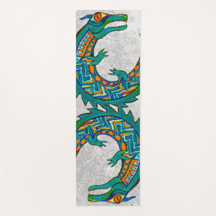 Tribal Alligator Art Yoga Mat