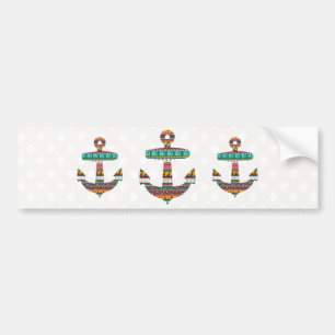 Tribal Anchor Bumper Sticker