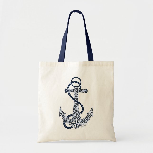 Tribal Anchor Tote Bag (Front)