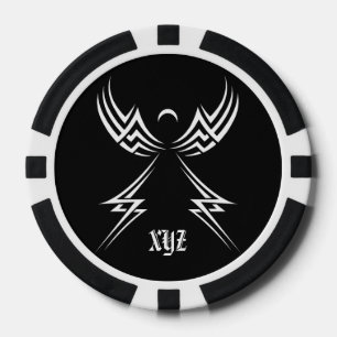Tribal Angel custom color poker chips