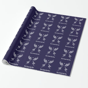 Tribal Angel custom colour wrapping paper