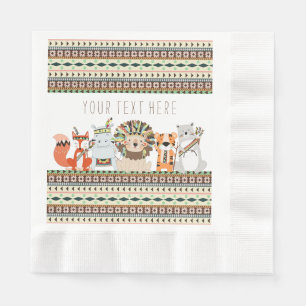 Tribal Animal Baby Shower Napkin