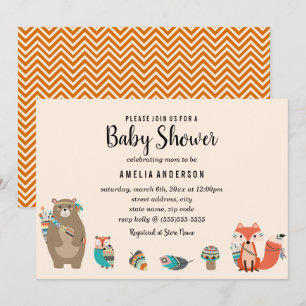 Tribal Animal Sweet Baby Shower Invitation