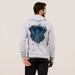 Tribal Armour Dragon Paint Splotch Design Hoodie