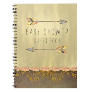 Tribal Arrow Baby Shower Guest Notebook