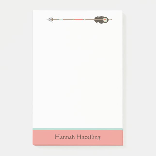 Tribal Arrow Personalised Note Pad (Front)