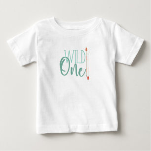 Tribal Arrow Wild One   First Birthday Baby T-Shirt