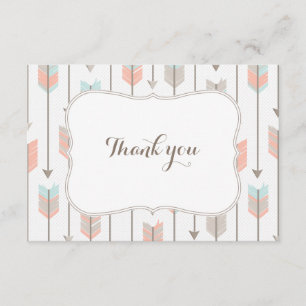 Tribal Arrows Baby Shower Flat Thank You Card