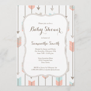 Tribal Arrows Baby Shower Invitation