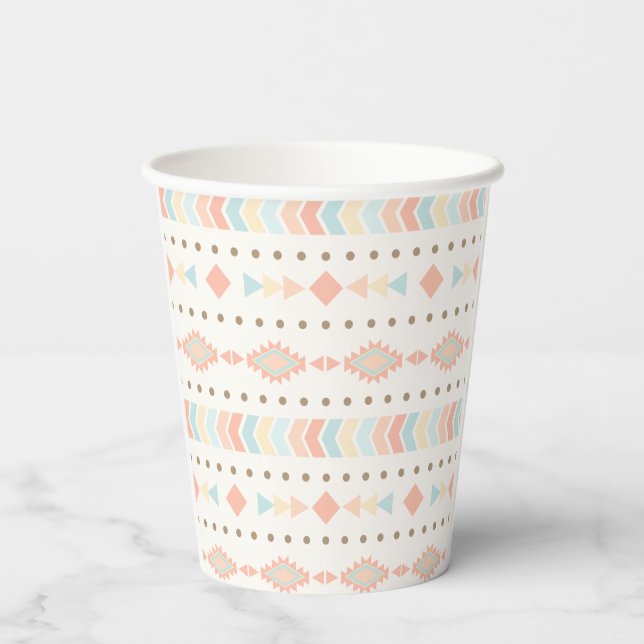 Tribal Arrows Boho Party Paper cup (Back)