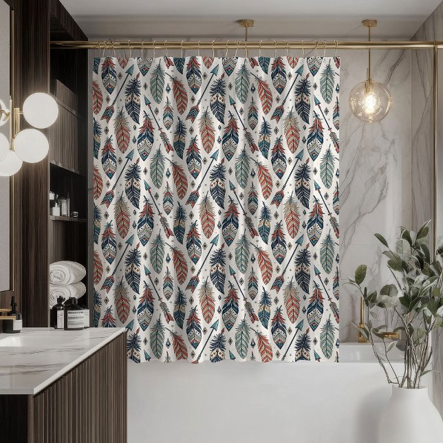 Tribal Arrows Curtain Rustic Ethnic Bath Accent (Tribal Arrows Curtain Rustic Ethnic Bath Accent)